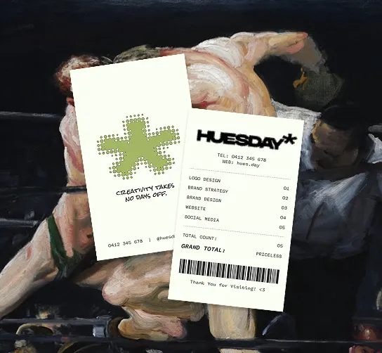 Huesday business card