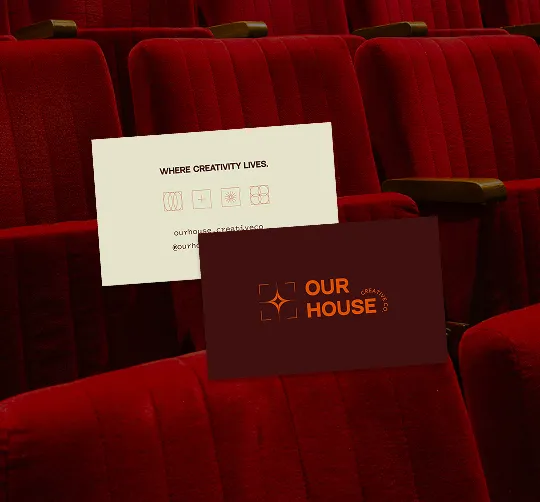 Our House business card mockup